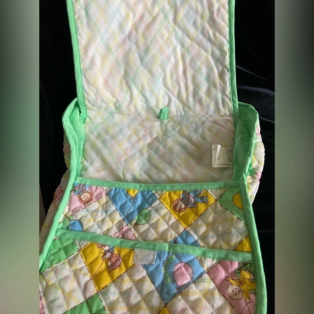 Vintage 1983 Cabbage Patch Kids Coleco Doll Quilted Diaper Bag Purse EUC